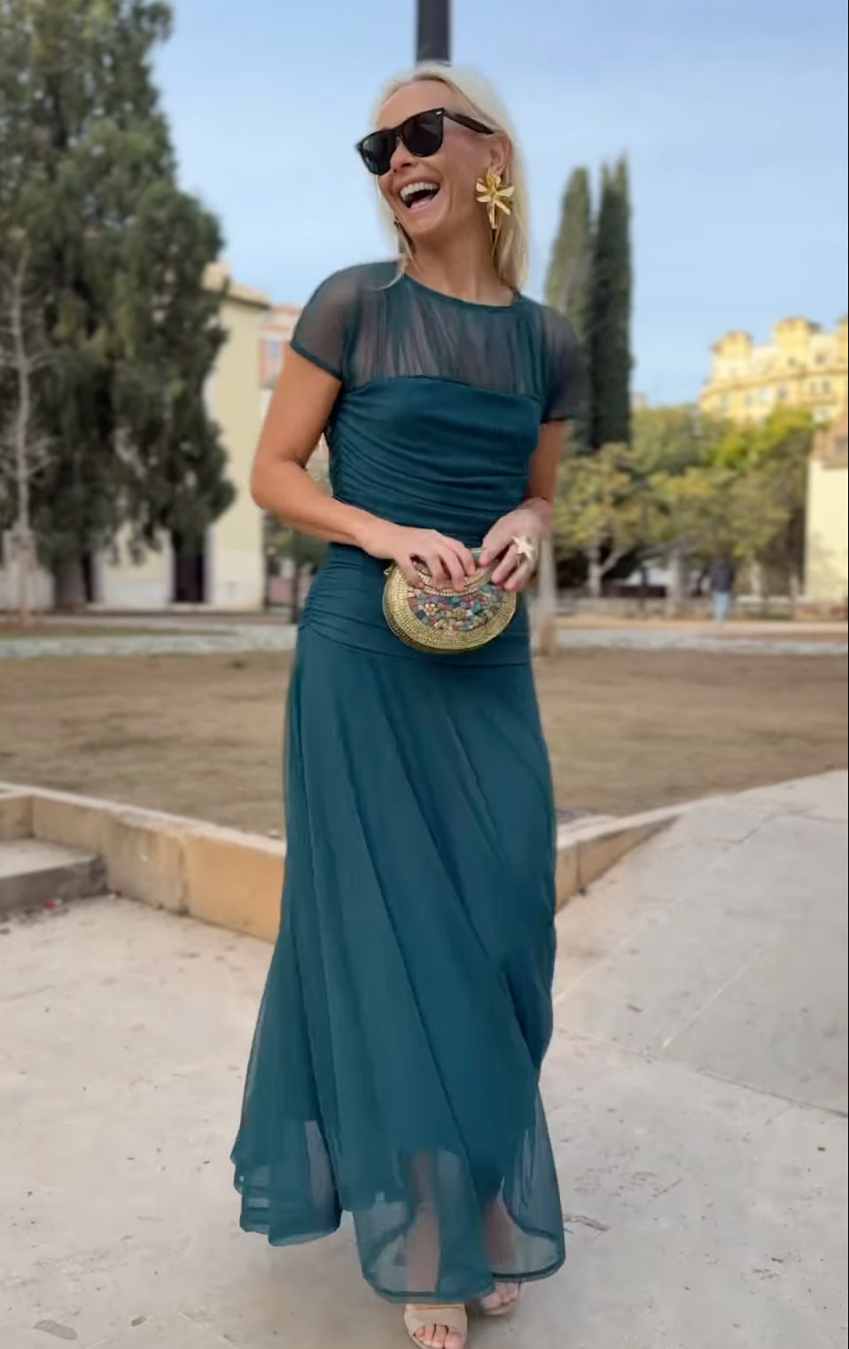 Maxi Jurk Dames Chiffon Elegant - Eva