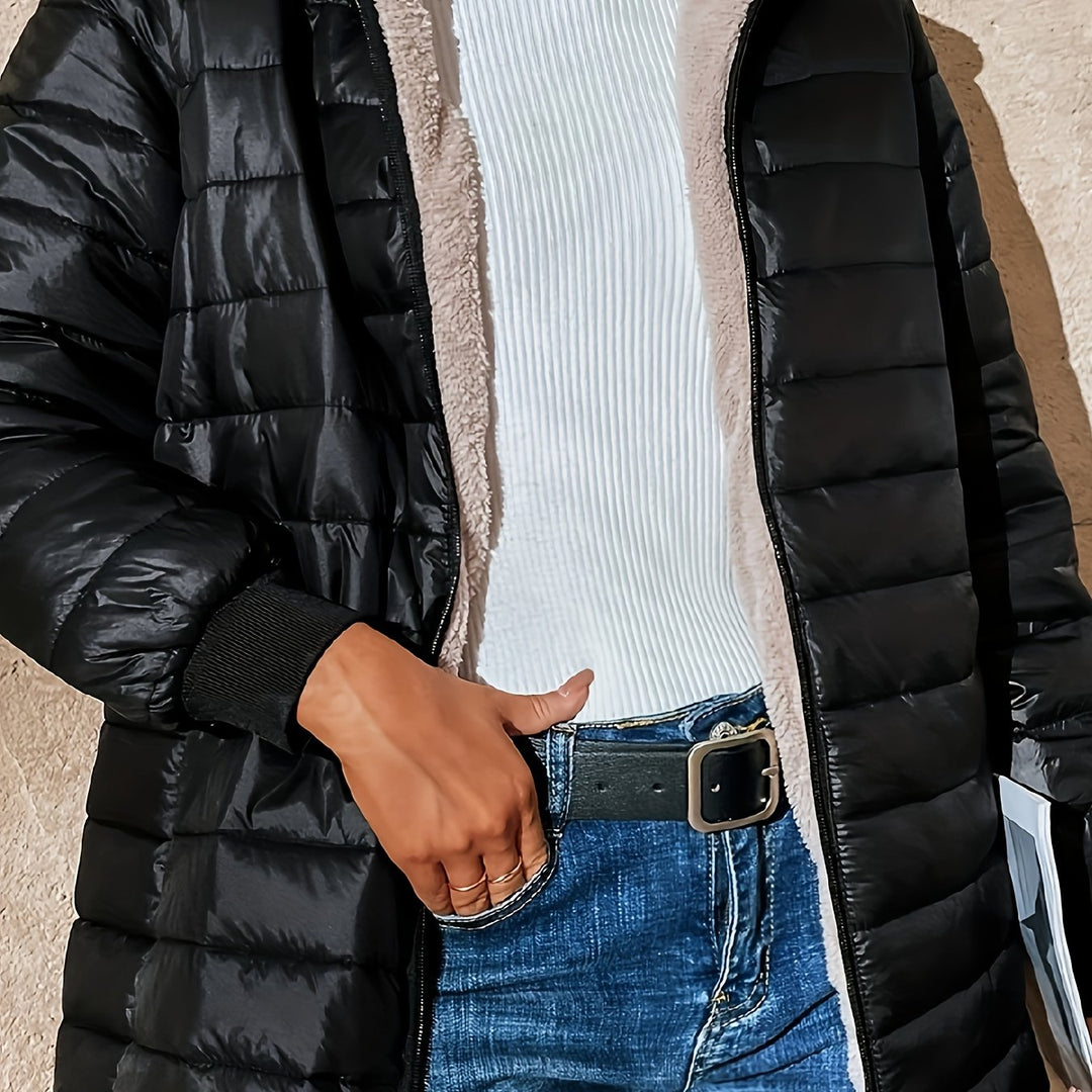 Esther - Elegante Lange Gewatteerde Jas