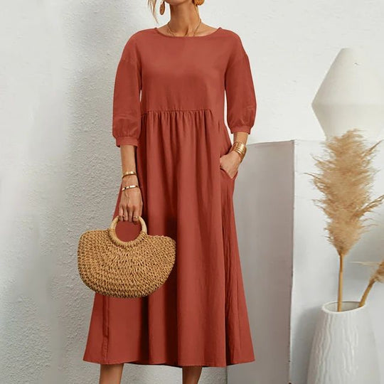 Marion - Comfortabele Midi Zomerjurk