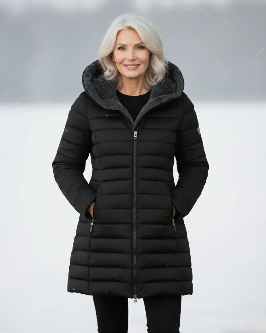 Fiona - Elegante Fleece Gewatteerde Jas