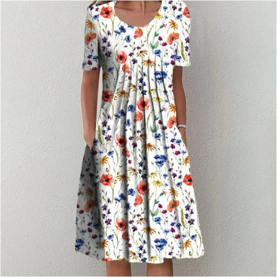 Zara - Vrolijke Zomerjurk Bloemenprint V-hals Dames