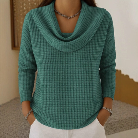 Nicole | Elegante Wafelgebreide Col Trui