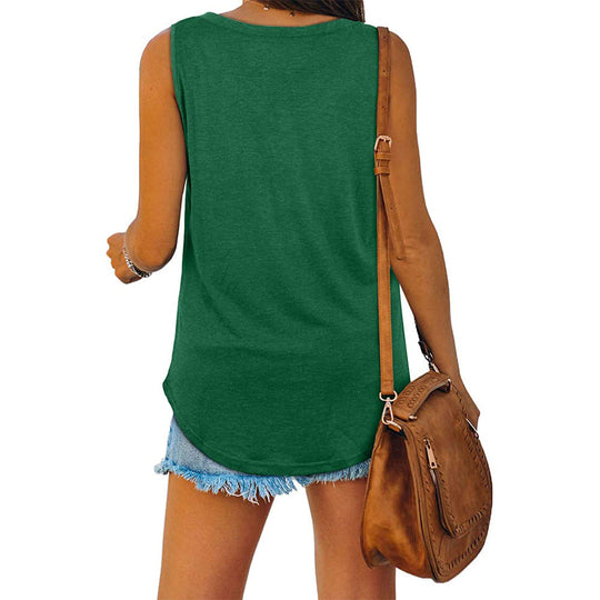Mae - Mouwloze Tanktop met V-hals Dames
