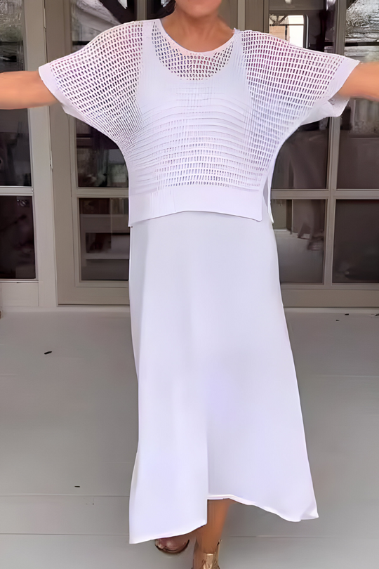 Chantal - Gebreide Set met Maxi Rok