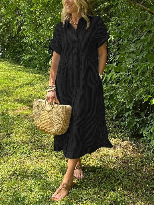 Linnen Blousejurk Dames Gestreept - Sara