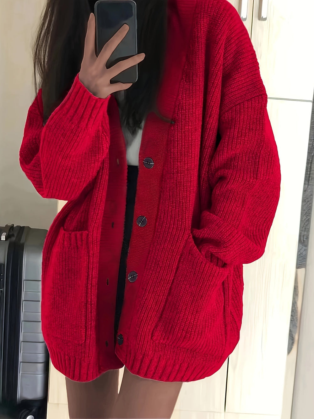 Petra - Elegant Oversized Grofgebreid Vest