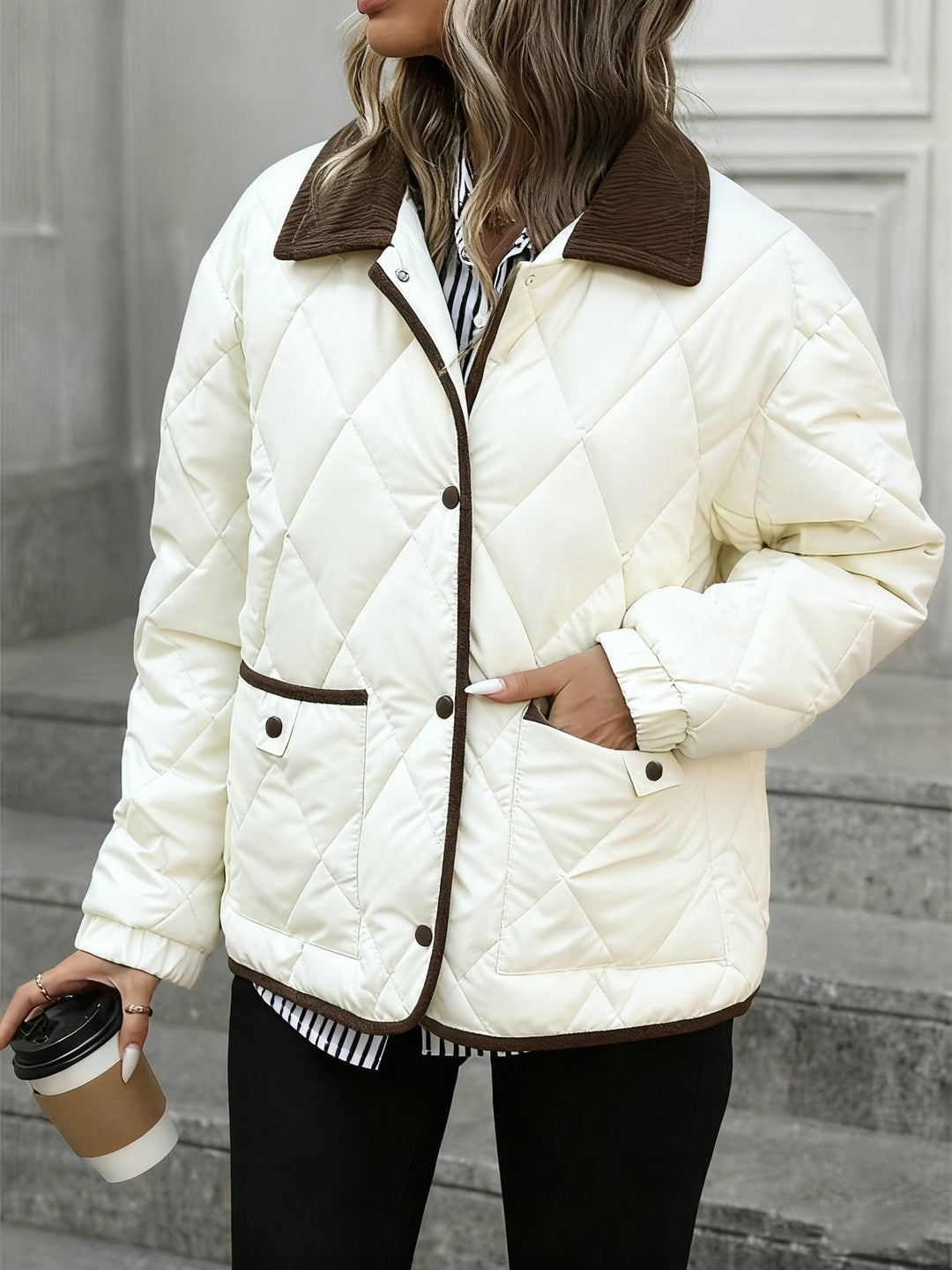 Julie - Stijlvolle Oversized Gewatteerde Jas