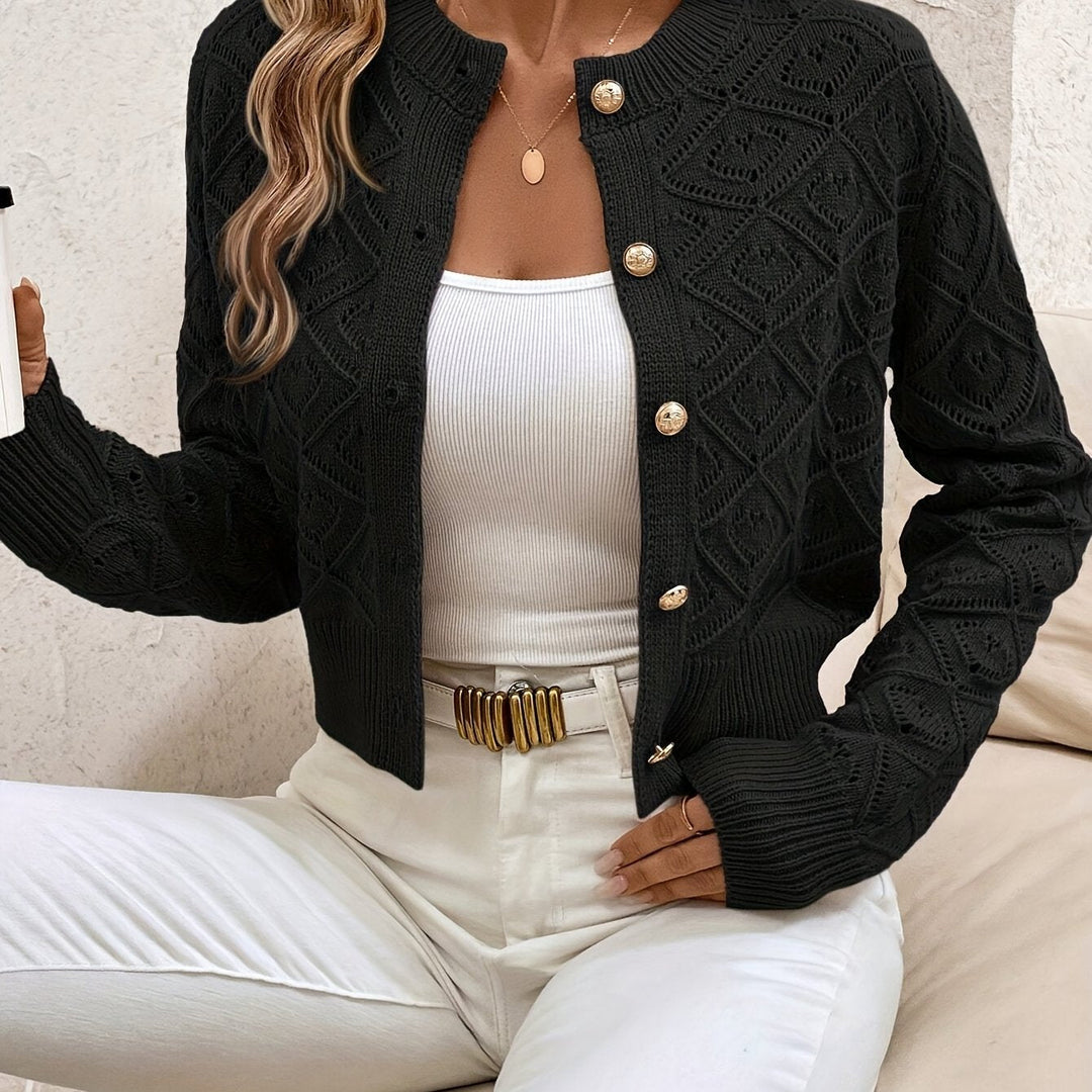 Martine - Elegant Gebreid Knopen Vest