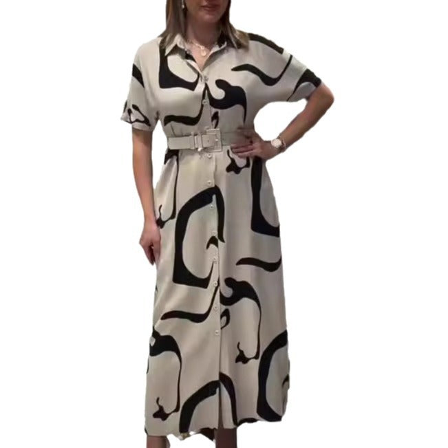 Anouk - Lange Overhemdjurk met Print