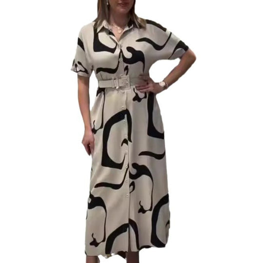 Anouk - Lange Overhemdjurk met Print