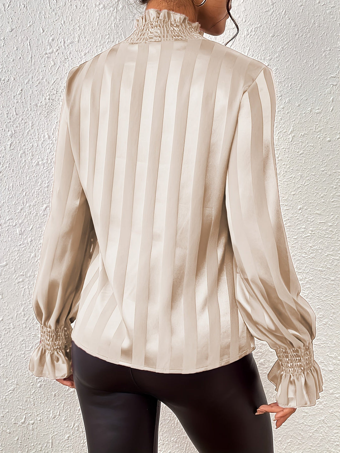 Gestreepte Blouse Dames Met Strik Lange Mouw - Zara