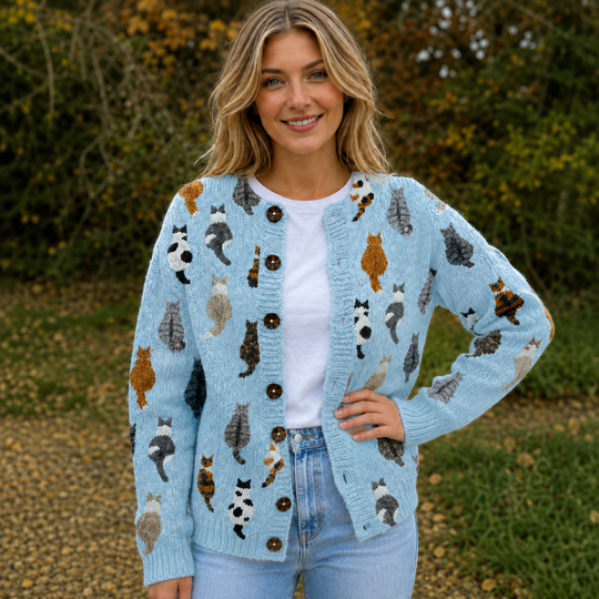 Sarah | Stijlvol Gebreid Katten Vest