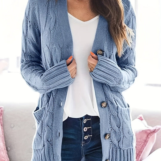 Michelle - Elegant Oversized Kabelgebreid Vest
