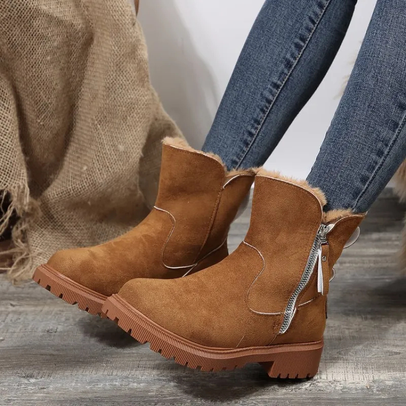 Suzanne | Stijlvolle Gevoerde Suède Winterlaarzen