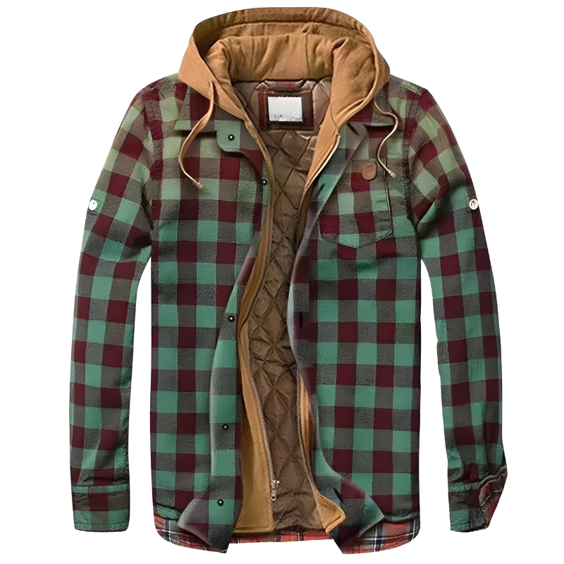 Mason - Stijlvolle Patchwork Flanellen Jas