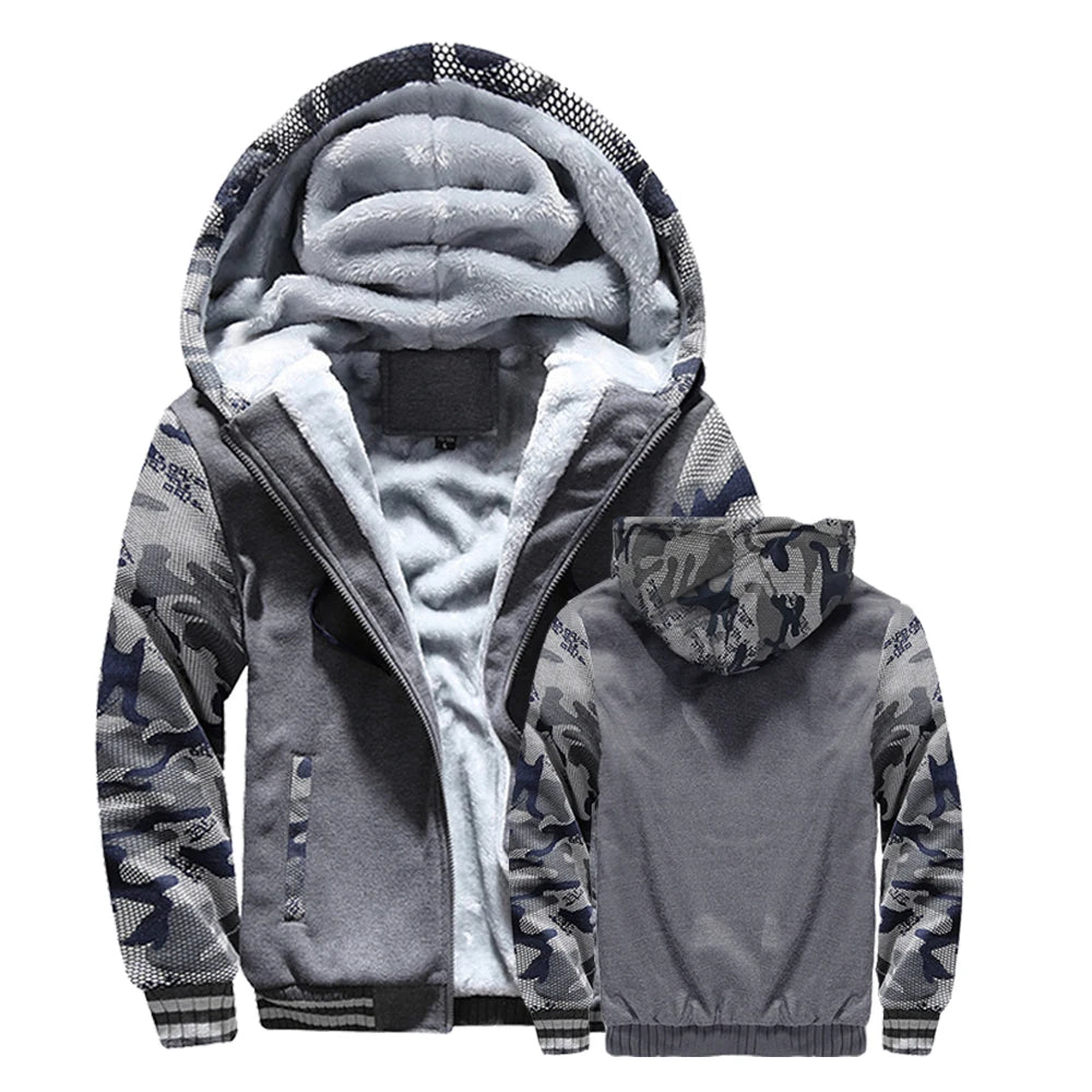 Hugo - Heren jas fleece capuchon