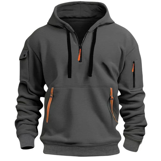 Anthony | Stijlvolle Half Zip Utility Hoodie