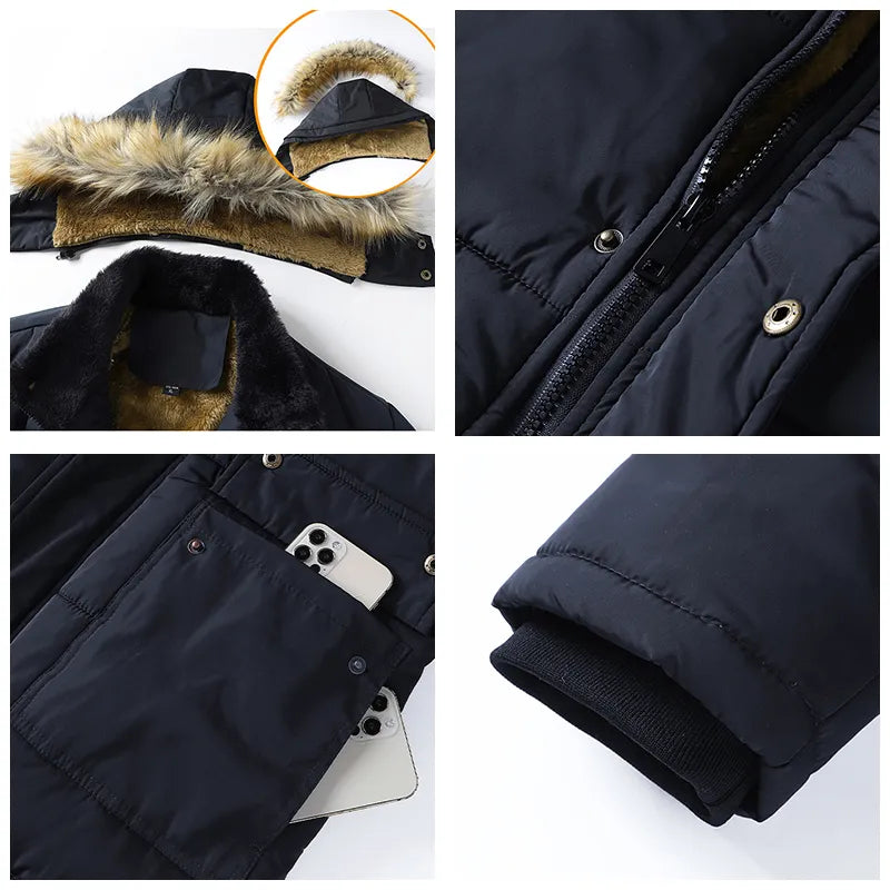 Louis - Heren Parka Winter Gevoerd