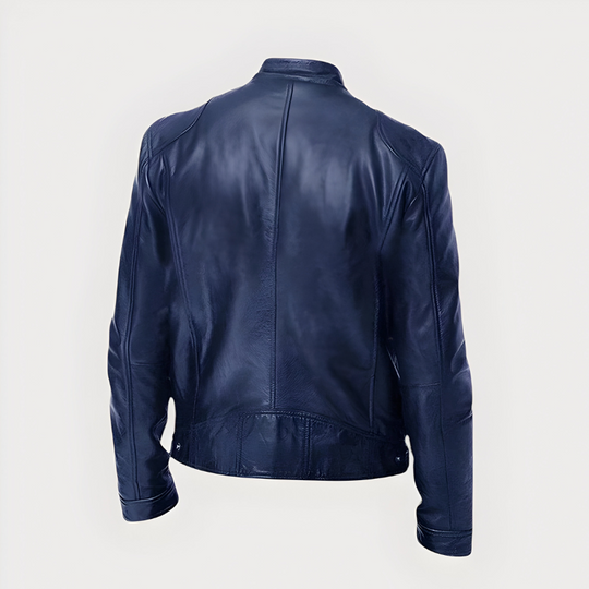Victor - Stijlvolle Slim Fit Leren Bikerjack