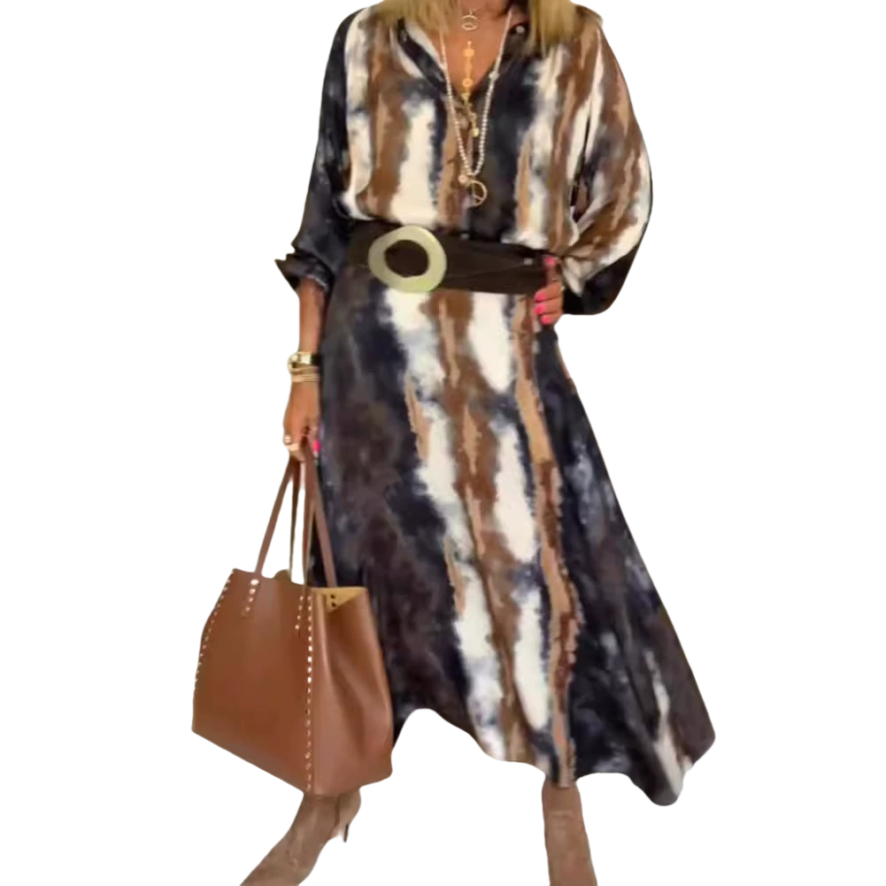 Astrid - Chique Maxi Jurk met Batikprint Dames