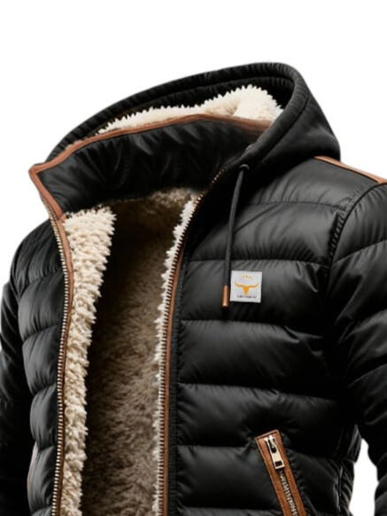 Oliver | Stijlvolle Warme Sherpa Gevoerde Winterjas