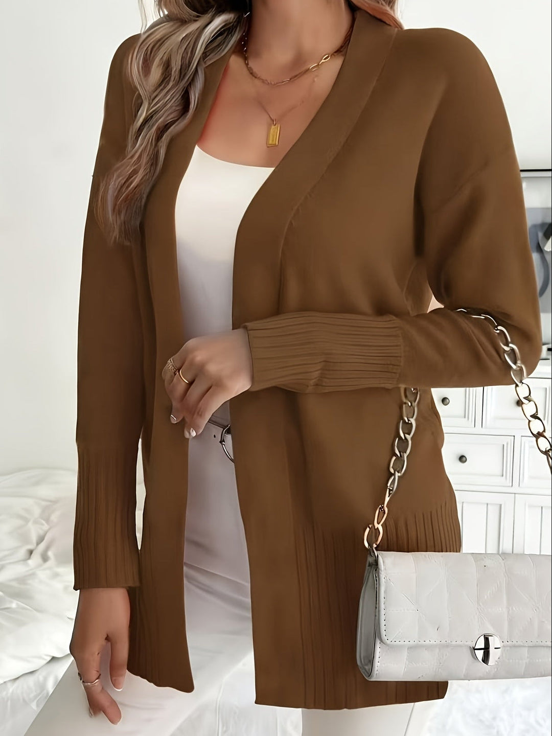 Claire - Elegant Lang Open Vest