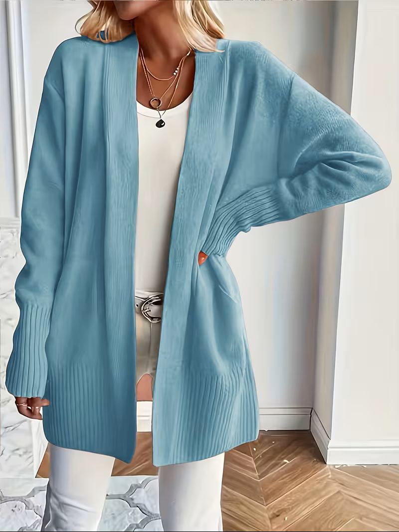 Ellen - Elegant Oversized Ribgebreid Vest