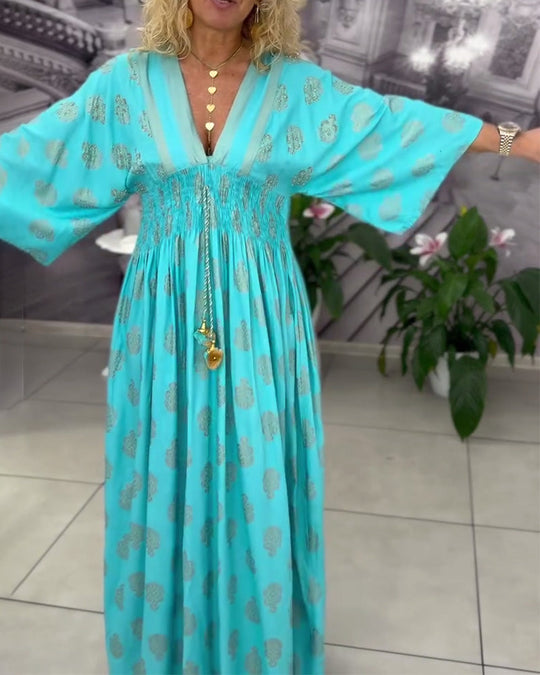 Yvonne - Luchtige Kaftan Maxi Jurk