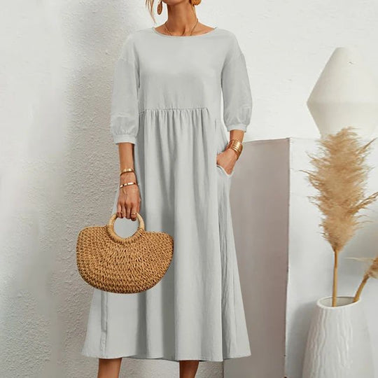 Marion - Comfortabele Midi Zomerjurk