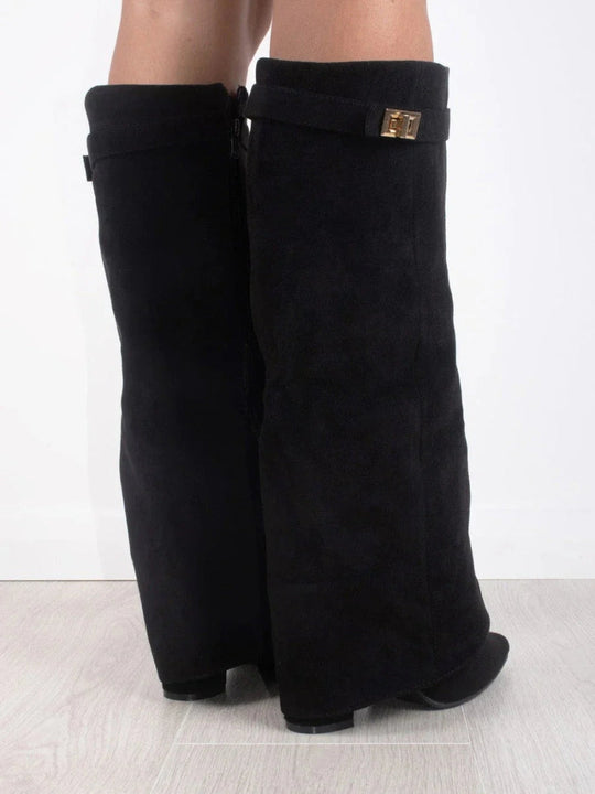 Rachel | Elegante Overknee Suède Laarzen