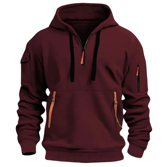 Anthony | Stijlvolle Half Zip Utility Hoodie