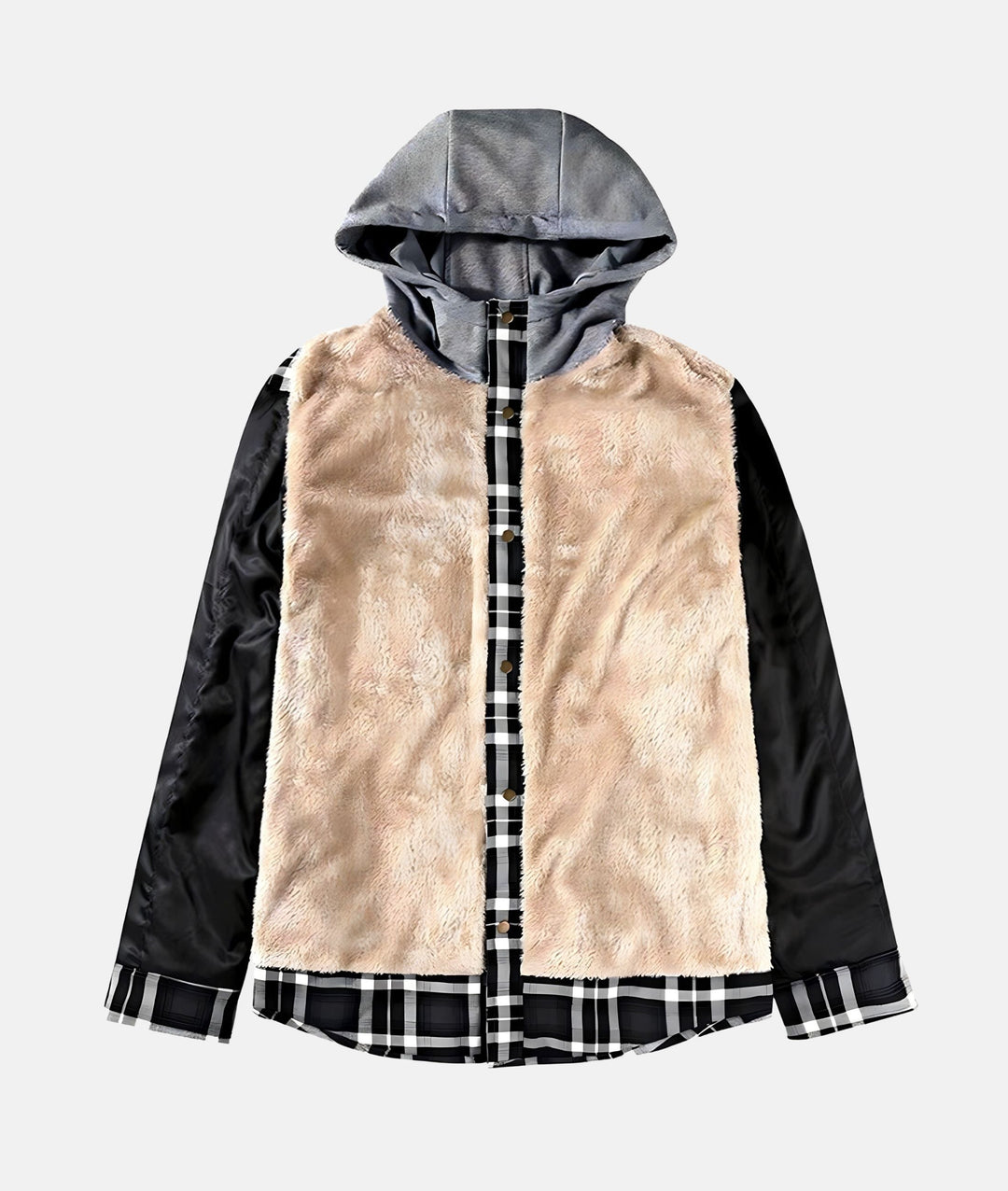 David | Casual Warme Geruite Teddy Jas