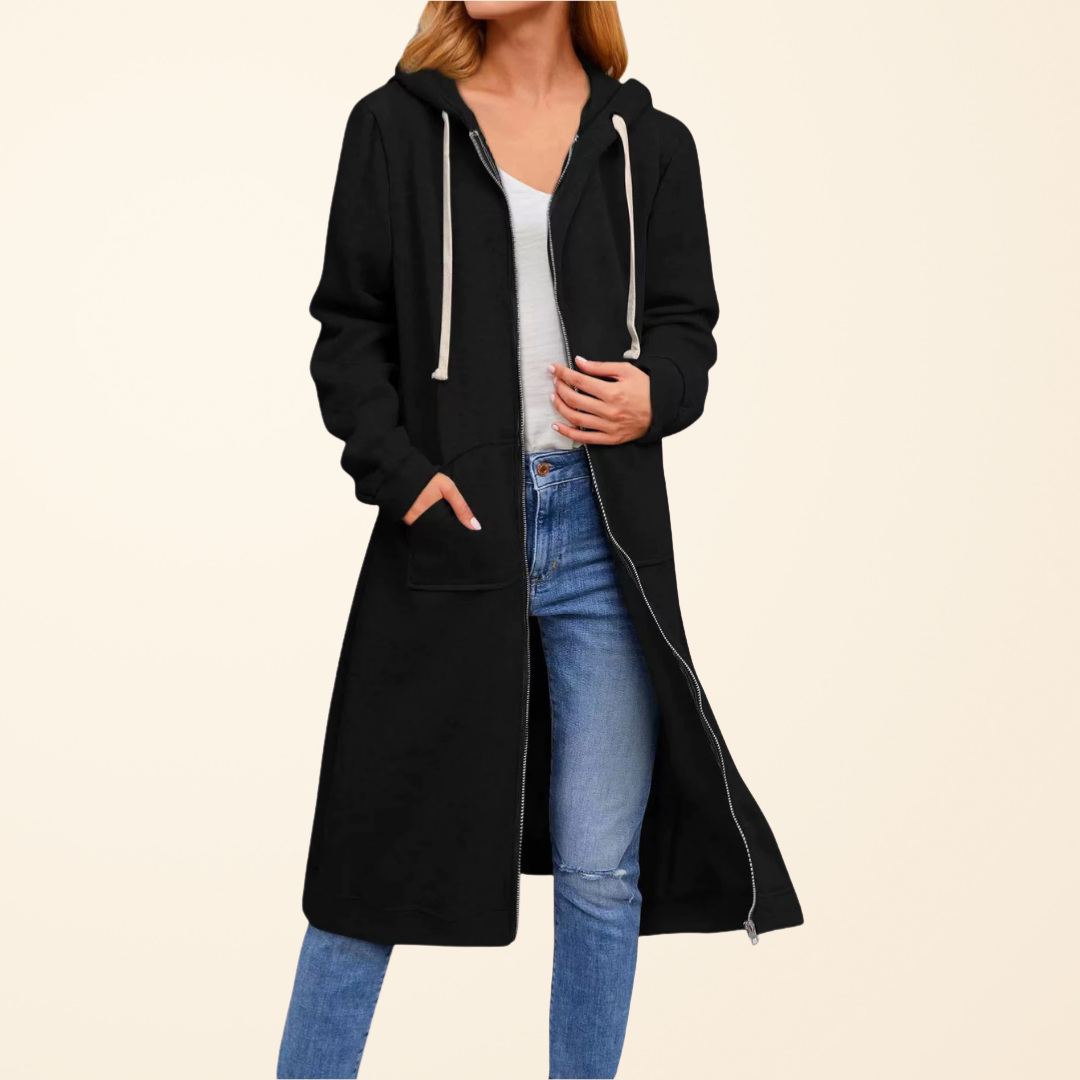Rebecca - Stijlvol Lang Rits Vest