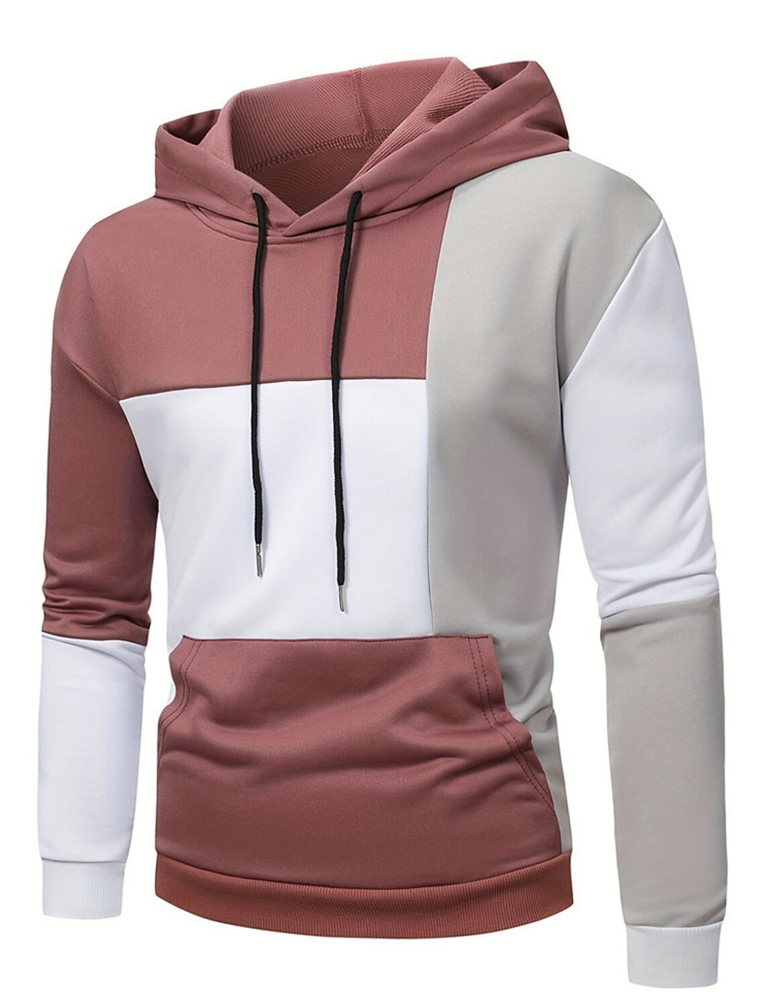 Gabriel – Kleurblok hoodie trui voor heren, moderne stijl