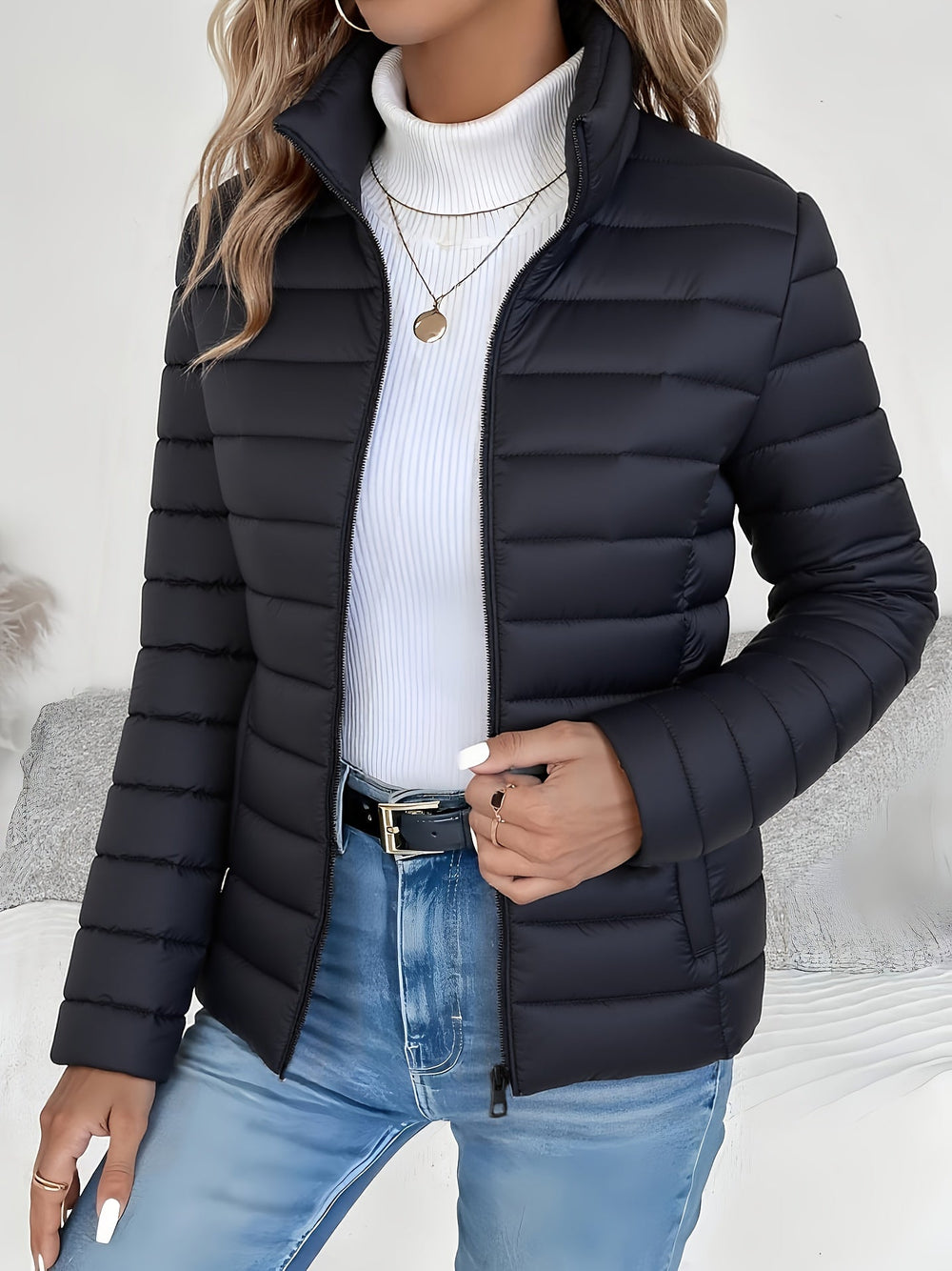 Monica - Elegante Gewatteerde Winterjas