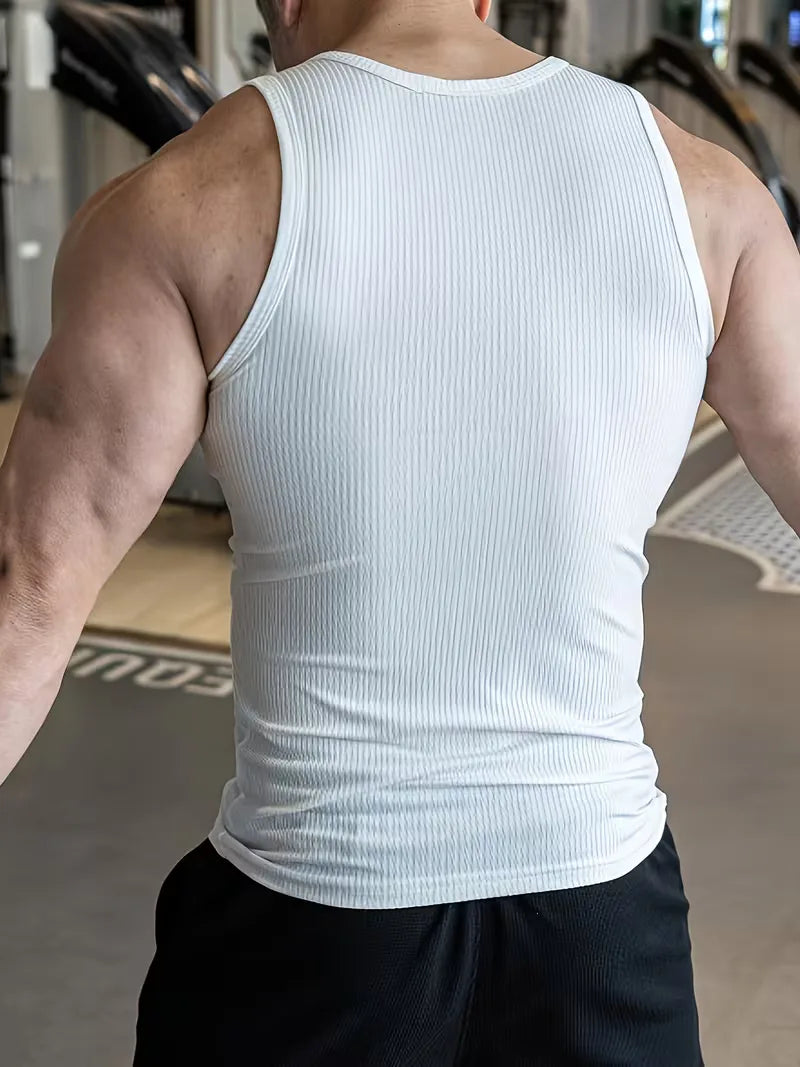 Geribbelde Tanktop Heren Slim Fit - Tycho