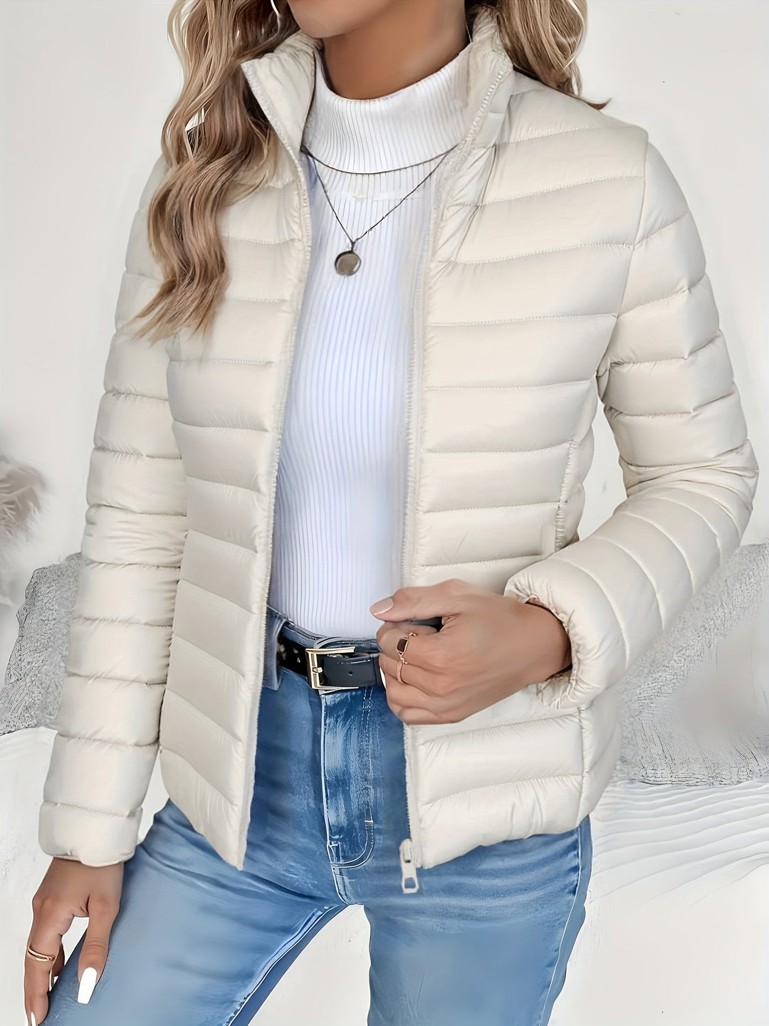 Monica - Elegante Gewatteerde Winterjas