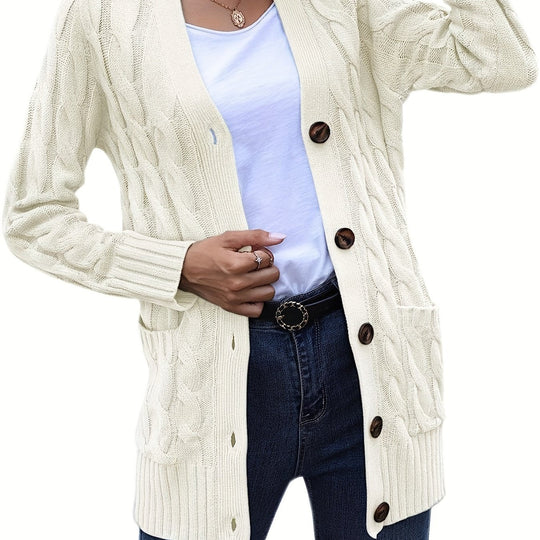 Michelle - Elegant Oversized Kabelgebreid Vest