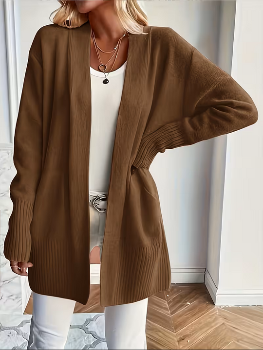 Ellen - Elegant Oversized Ribgebreid Vest