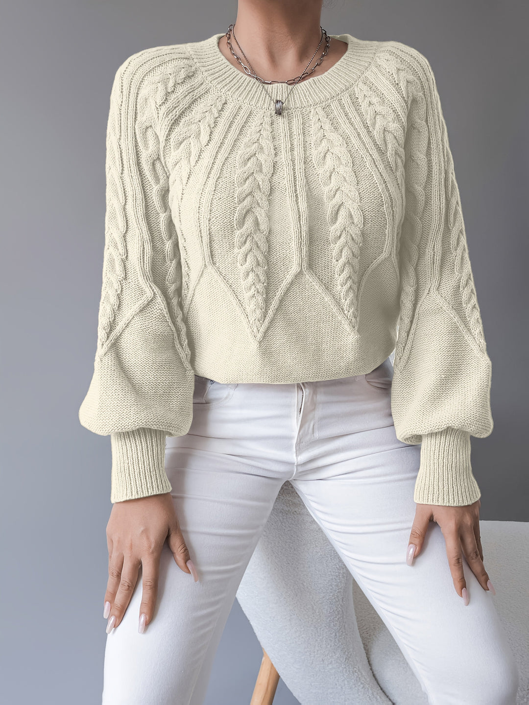 Louise - Elegante Oversized Kabel Trui