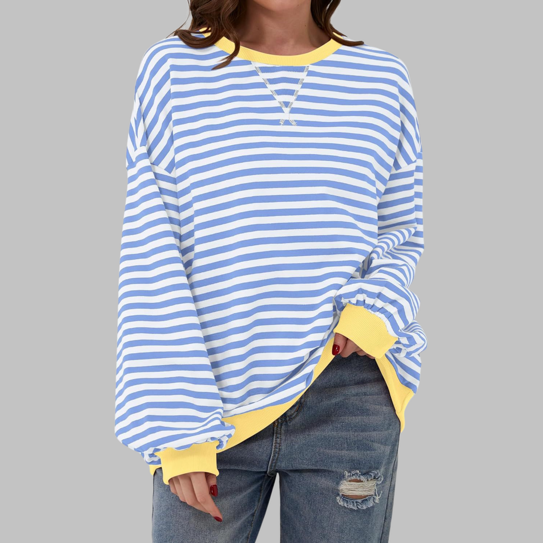 Michelle | Stijlvolle Gestreepte Oversized Trui