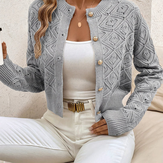 Martine - Elegant Gebreid Knopen Vest