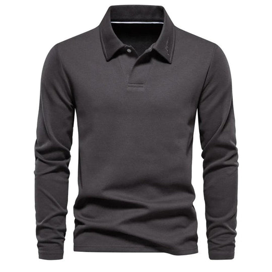 Variant image for Jeroen - Heren Poloshirt Lange Mouwen - Tijdloos - Casual-16