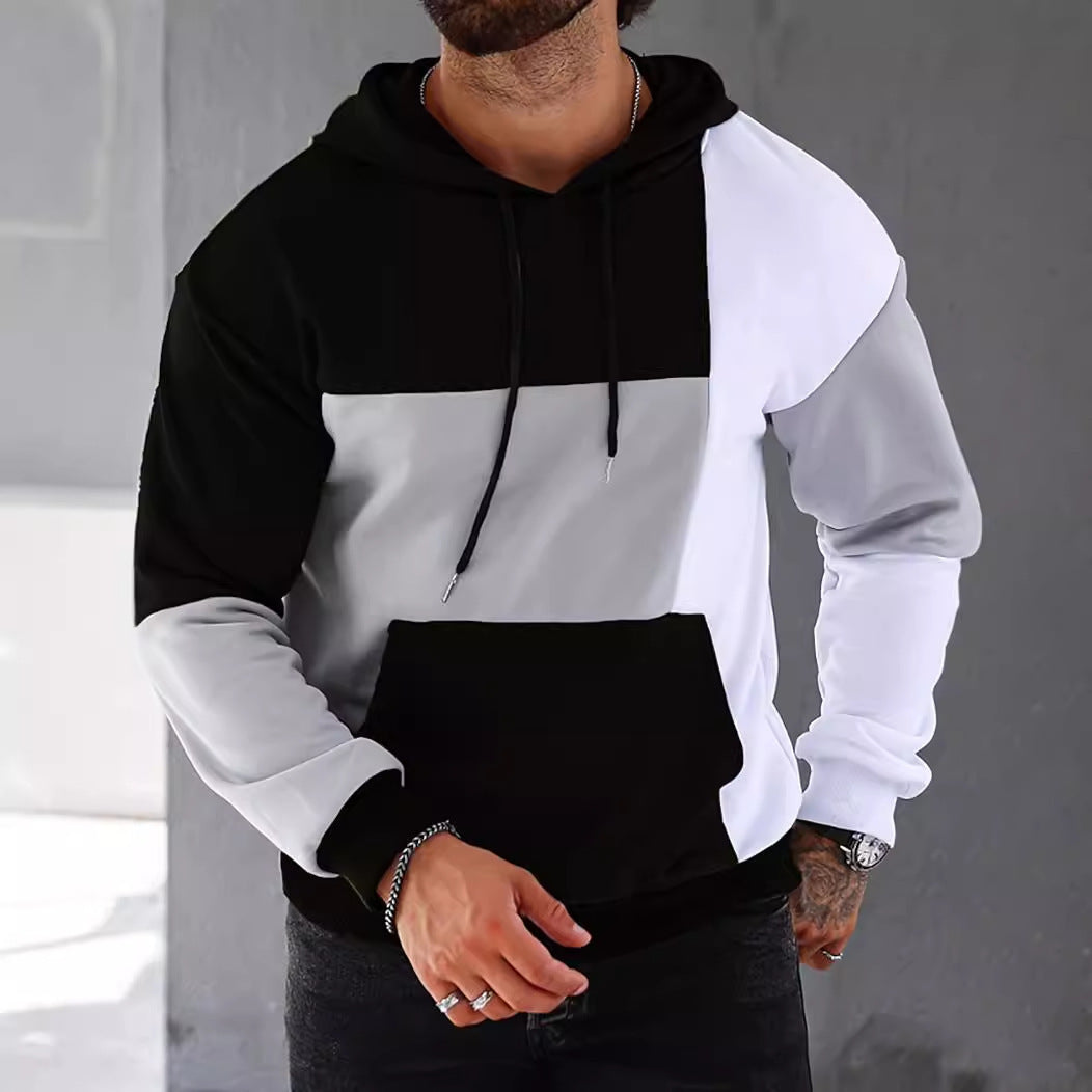 Gabriel – Kleurblok hoodie trui voor heren, moderne stijl