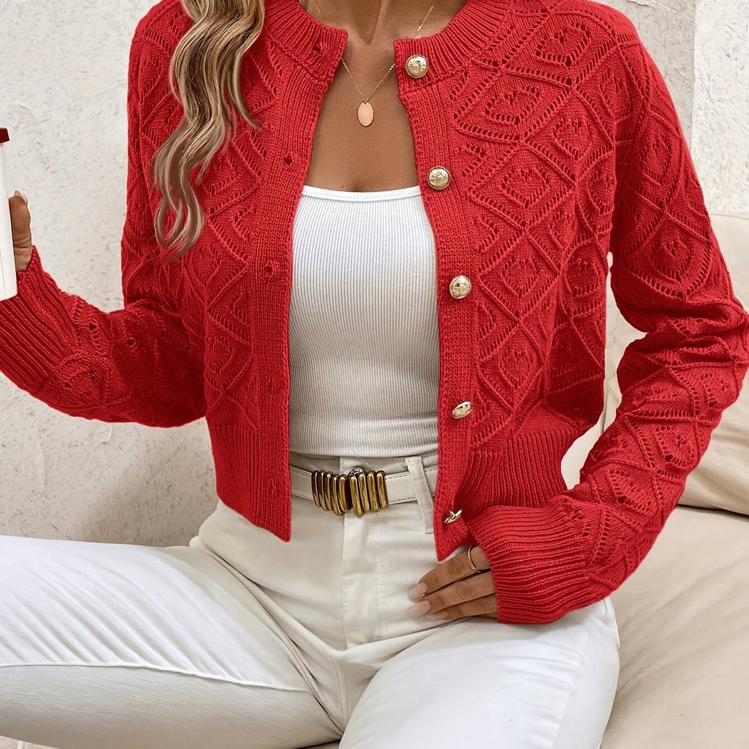 Martine - Elegant Gebreid Knopen Vest