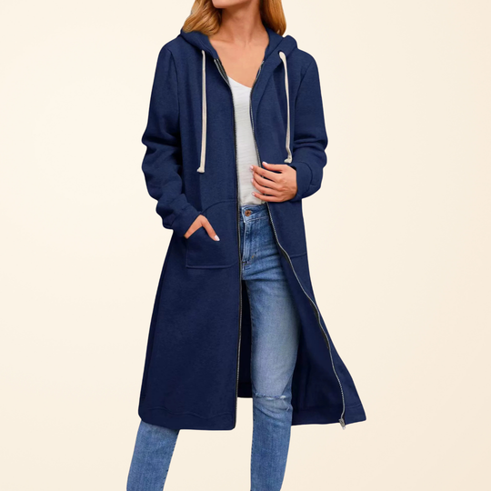 Rebecca - Stijlvol Lang Rits Vest