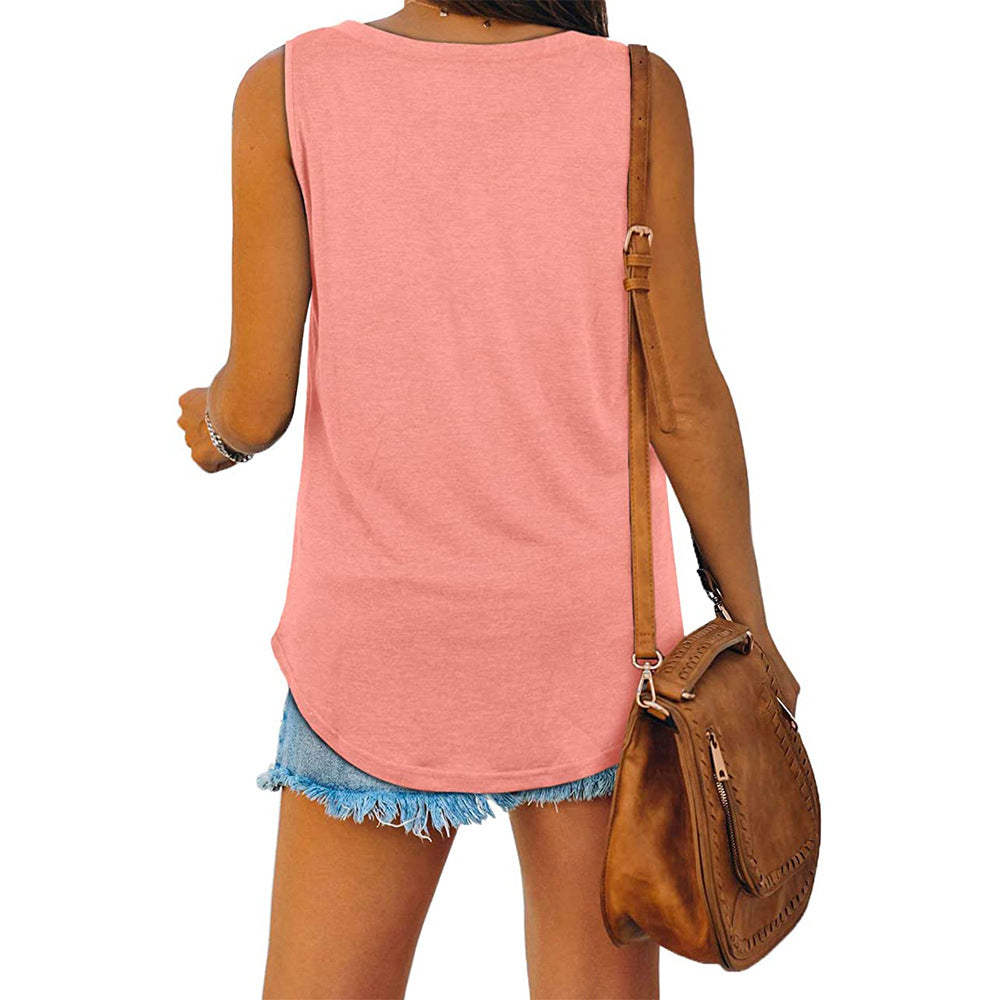 Mae - Mouwloze Tanktop met V-hals Dames