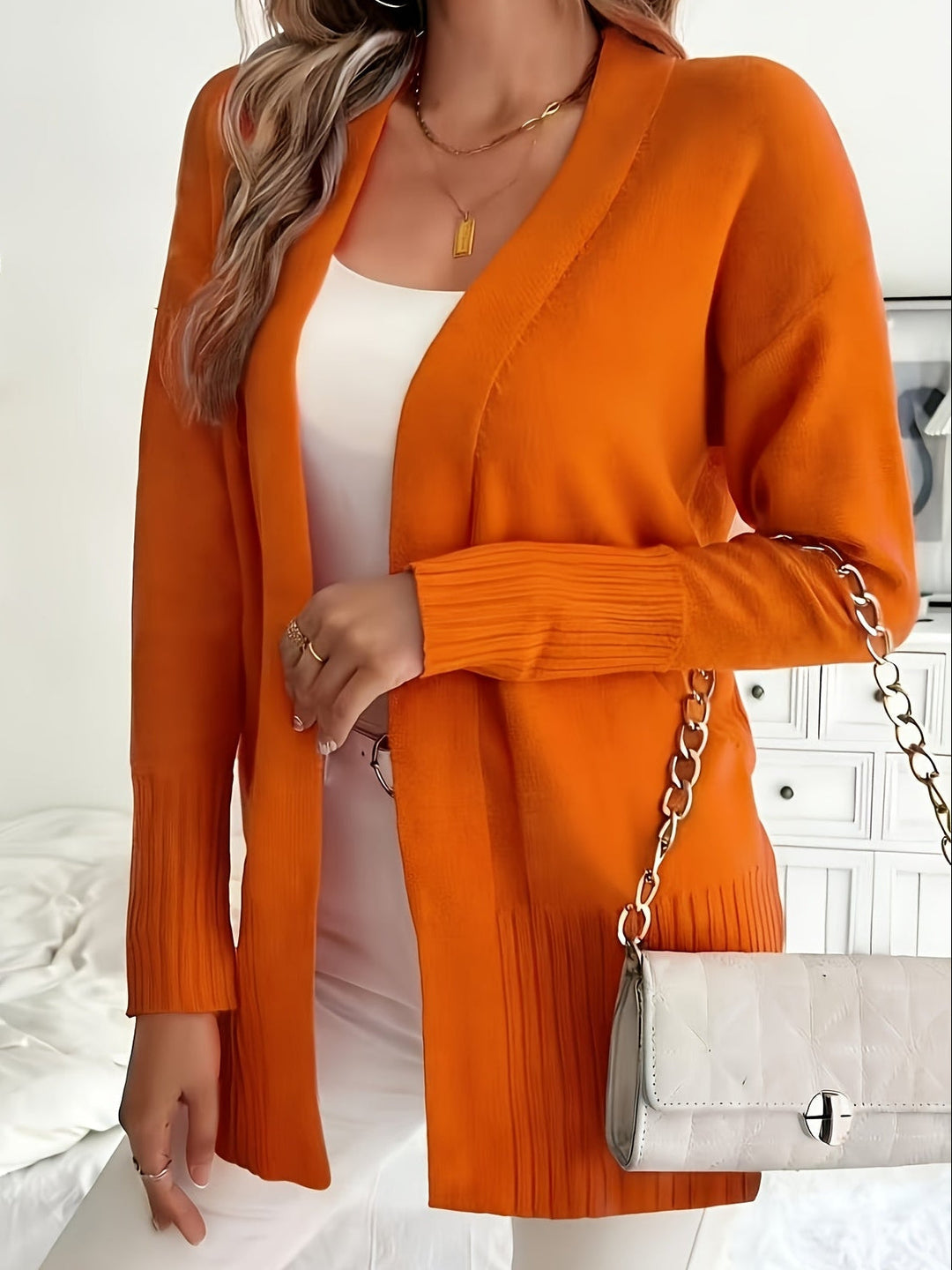 Claire - Elegant Lang Open Vest