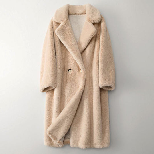 Joanne - Elegante Wollen Teddy Mantel Winterjas