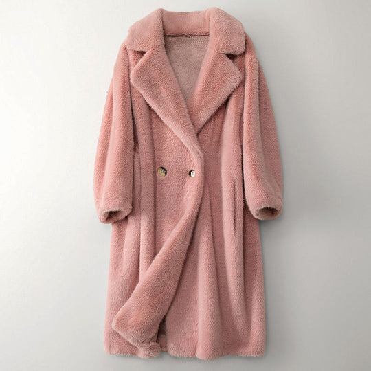 Joanne - Elegante Wollen Teddy Mantel Winterjas